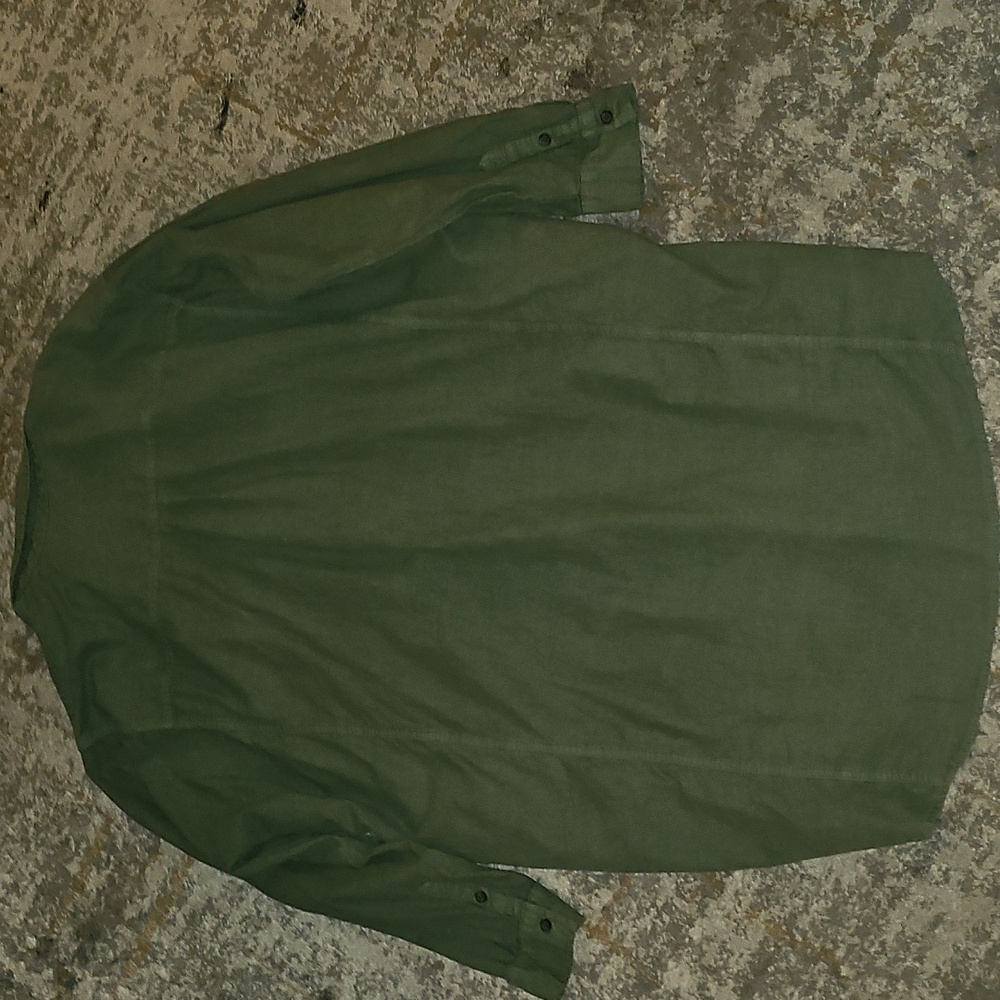 Universal Thread Cotton Linen Green Button-Up Shirt Dress XXL - Picture 10 of 12